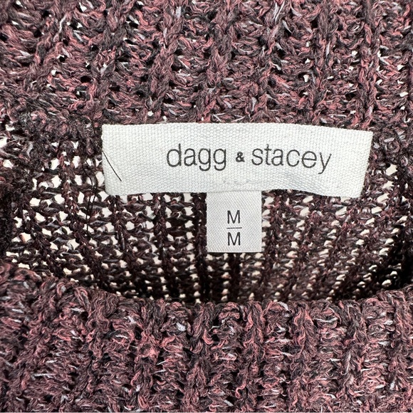 Dagg & Stacey | Enid Crochet Knit Sweater in Plum – Size M - Picture 7 of 9